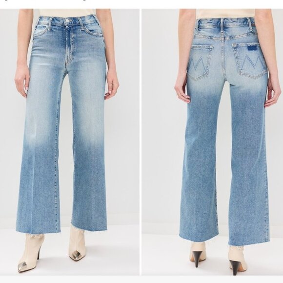 MOTHER Superior The Hustler Roller Fray Wide Leg Jeans I Confess. 26 - Picture 7 of 10